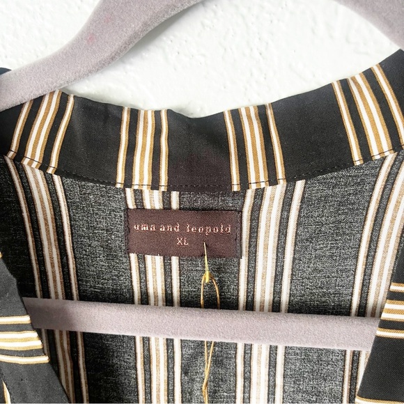 Uma & Leopold Dress Women's XL Anita Pinstripe Flowy Caftan NWT - Picture 5 of 14